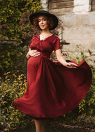 Nova - ALINE version - 1950s pleated drape vintage dress - heartmycloset