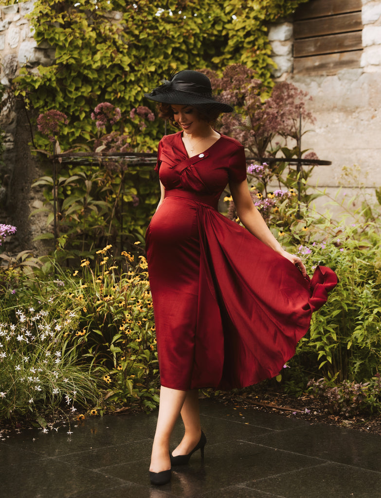 Nova - ALINE version - 1950s pleated drape vintage dress