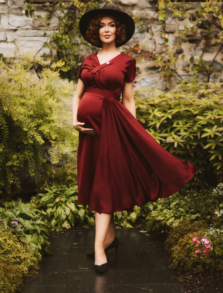 Nova - ALINE version - 1950s pleated drape vintage dress