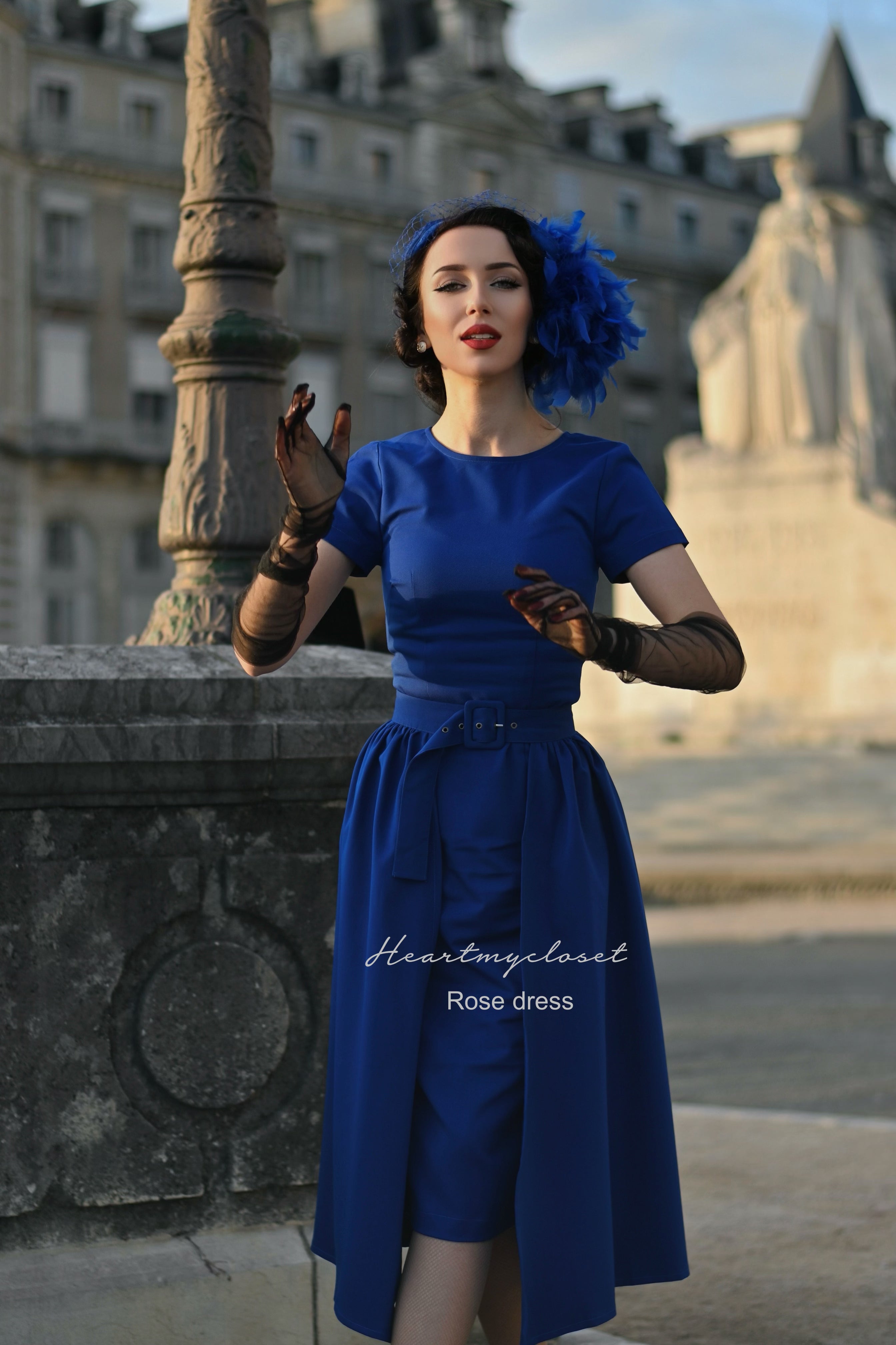 ROSE pencil dress + removable skirt wrap - heartmycloset