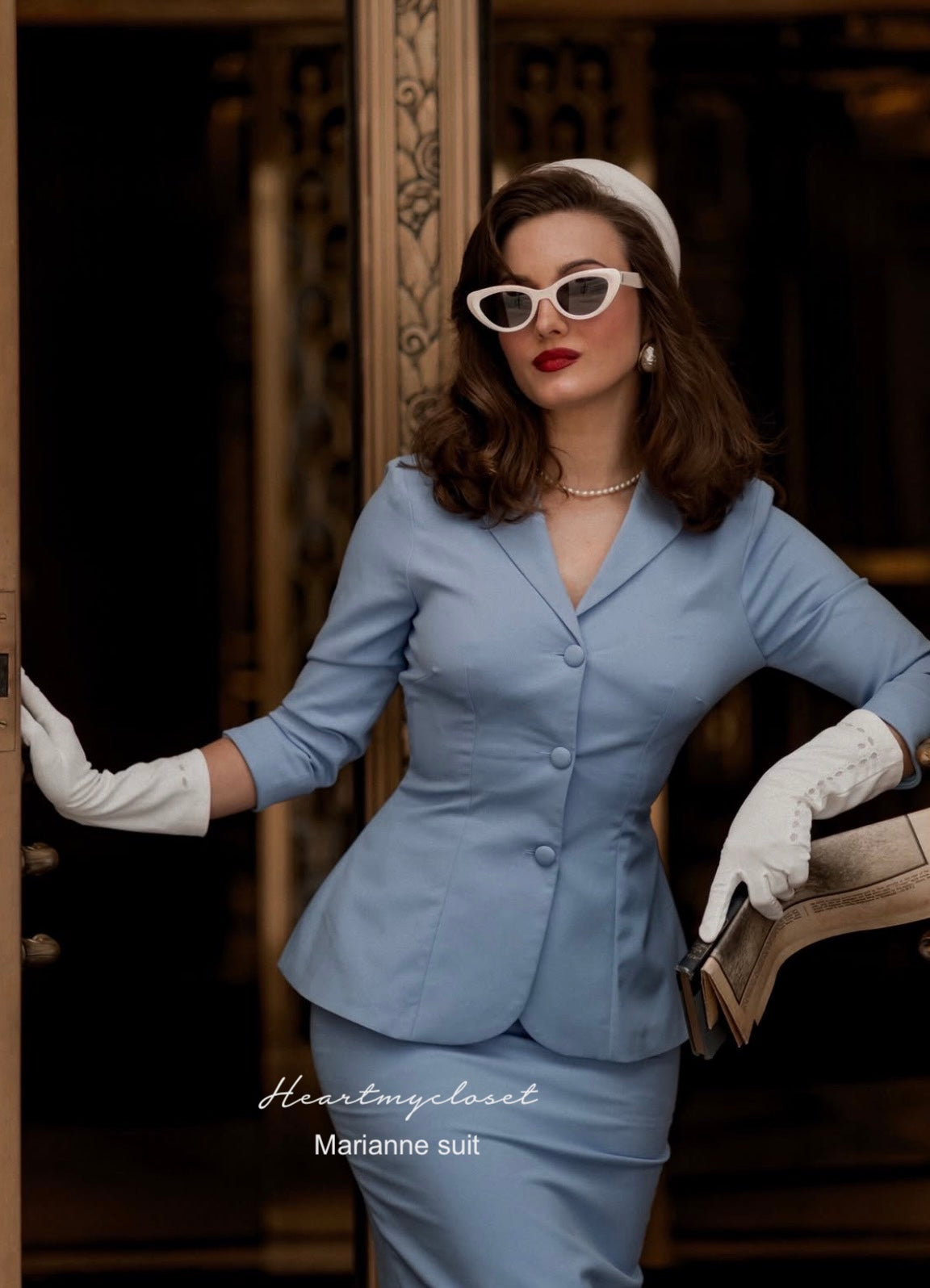 Marianne - vintage suit old hollywood glamour - heartmycloset