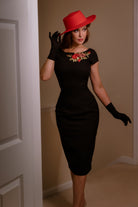 LBD flower embroidered - custom made - heartmycloset