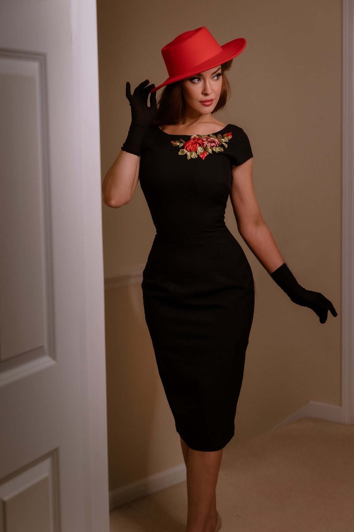 LBD flower embroidered - custom made - heartmycloset