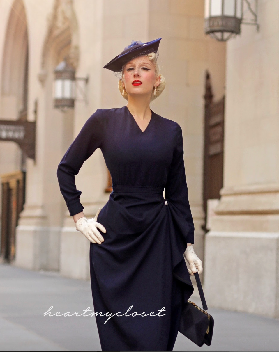 Valerie - vintage draped 1950s inspiration - heartmycloset