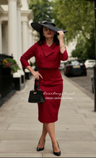 Sienna classic jacket + pencil dress custom made all sizes 40s 50s inspiration - heartmycloset