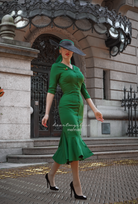 Jade mermaid wiggle - retro 50s dress - heartmycloset