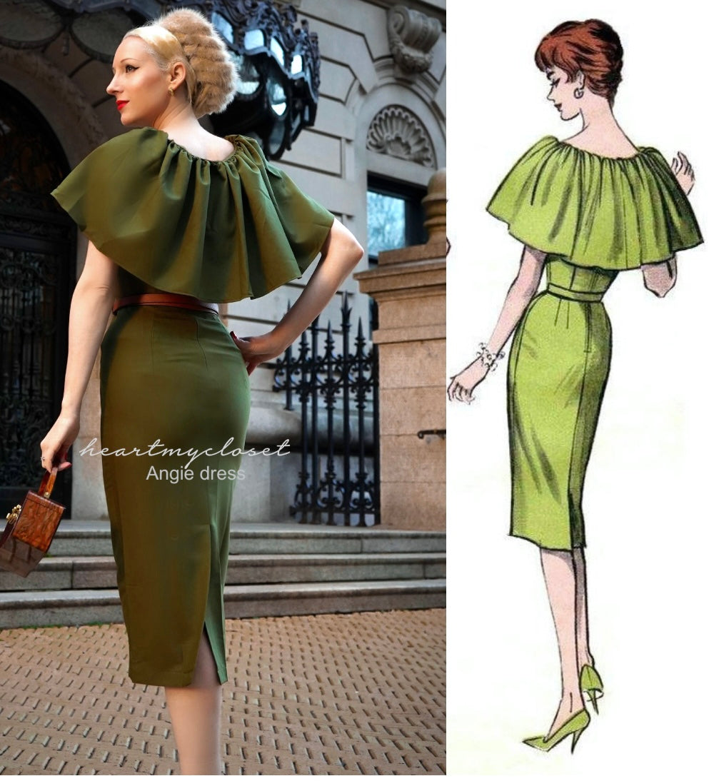 Angie - 1950s pencil vintage inspired dress - heartmycloset