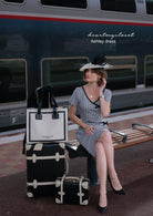 Ashley Houndstooth- retro vintage bow dress pencil - heartmycloset