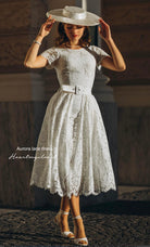 Lace Aurora pencil dress with removable skirt wrap - heartmycloset