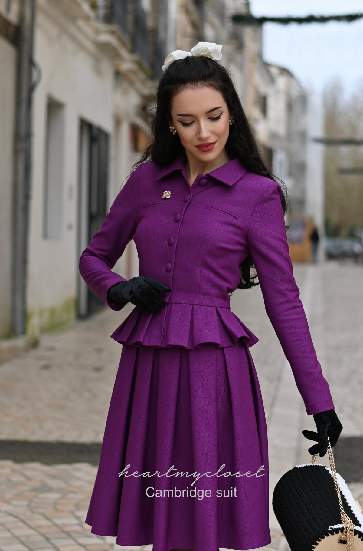 Cambridge suit- celeb inspired pleat suit - heartmycloset