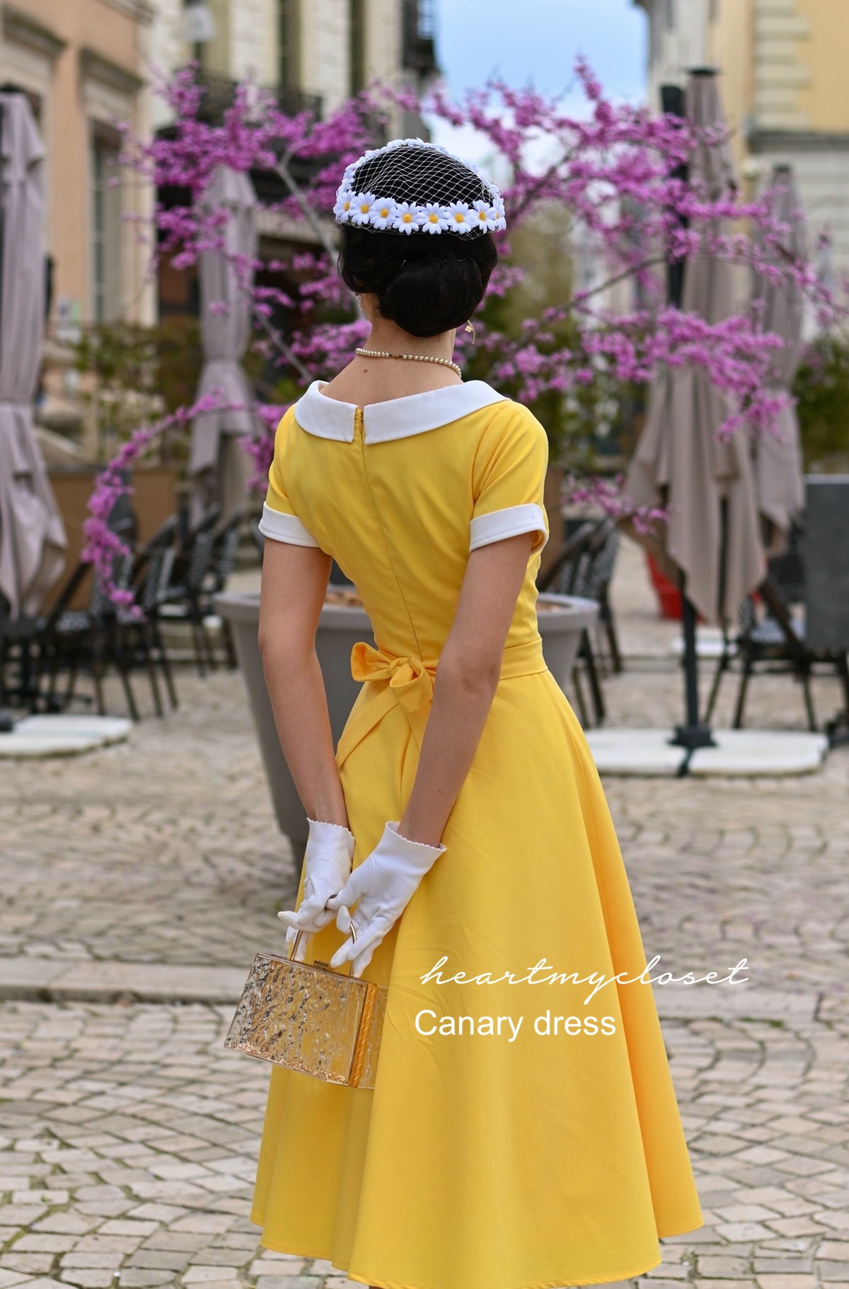 Canary yellow swing dress 1950s inspired - heartmycloset