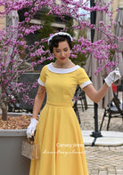 Canary yellow swing dress 1950s inspired - heartmycloset