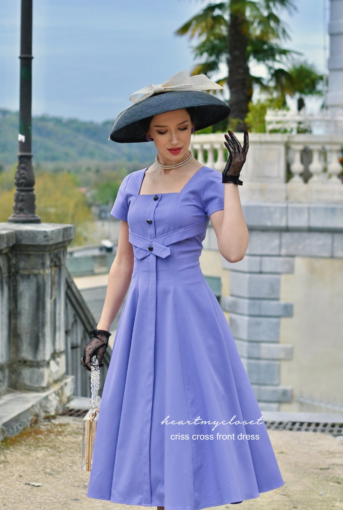 Criss Cross Front dress - 50s retro swing - heartmycloset