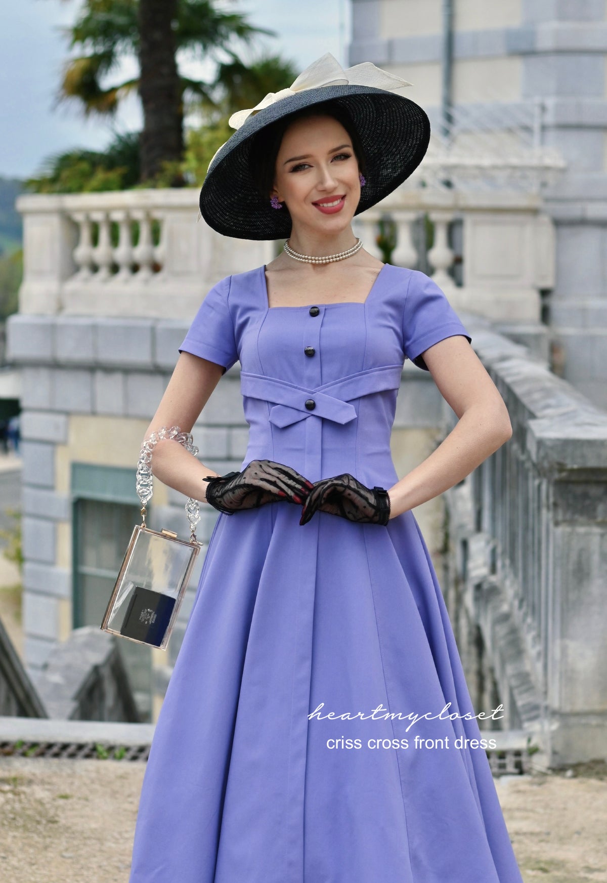 Criss Cross Front dress - 50s retro swing - heartmycloset