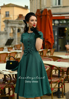 Daisy- houndstooth retro vintage dress 50s - heartmycloset