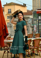 Daisy- houndstooth retro vintage dress 50s - heartmycloset