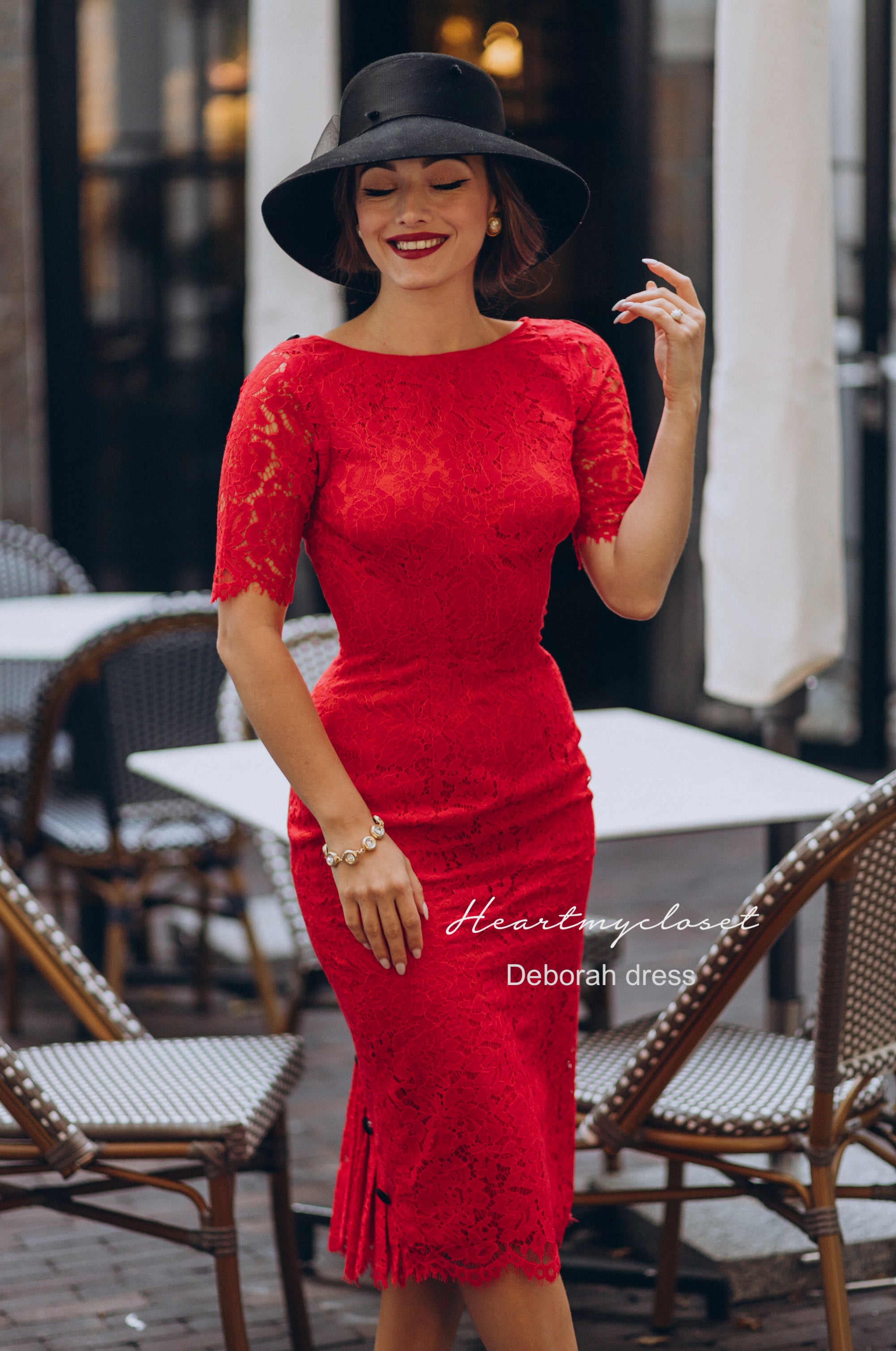 Red Lace Bell Sleeve Dress Pencil The Deborah Black Pleated Pencil Dress HeartMyCloset Red Lace Bell Sleeve Dress Pencil The Deborah Black Pleated Pencil Dress HeartMyCloset