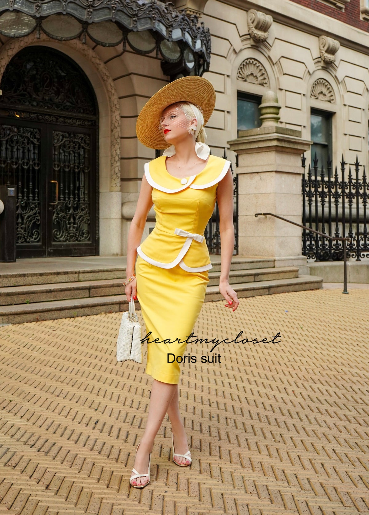 Doris - vintage 1950s suit with pencil skirt - heartmycloset