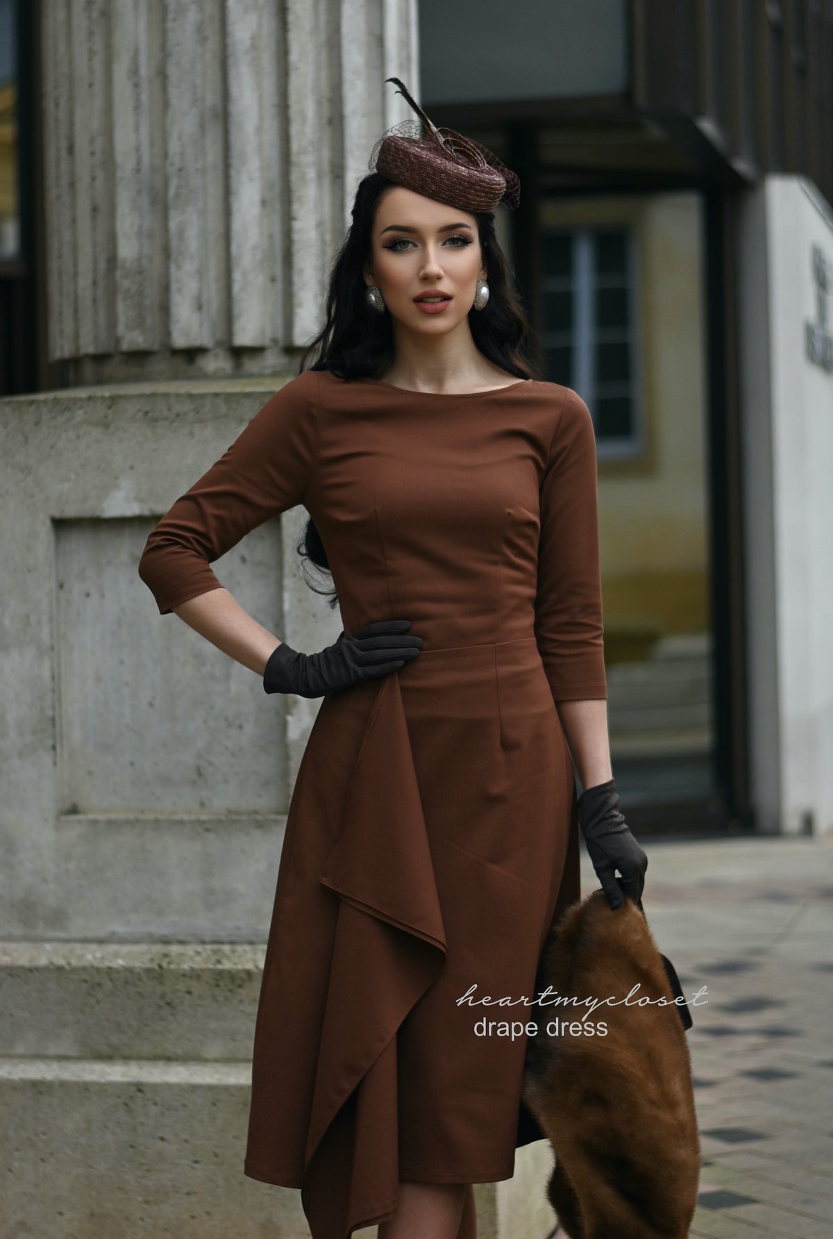 duchess Meghan - draped dress - heartmycloset