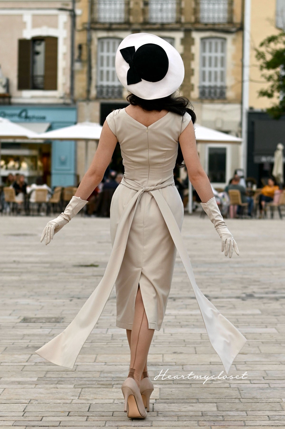 Eden dress - pencil dress with sash - heartmycloset