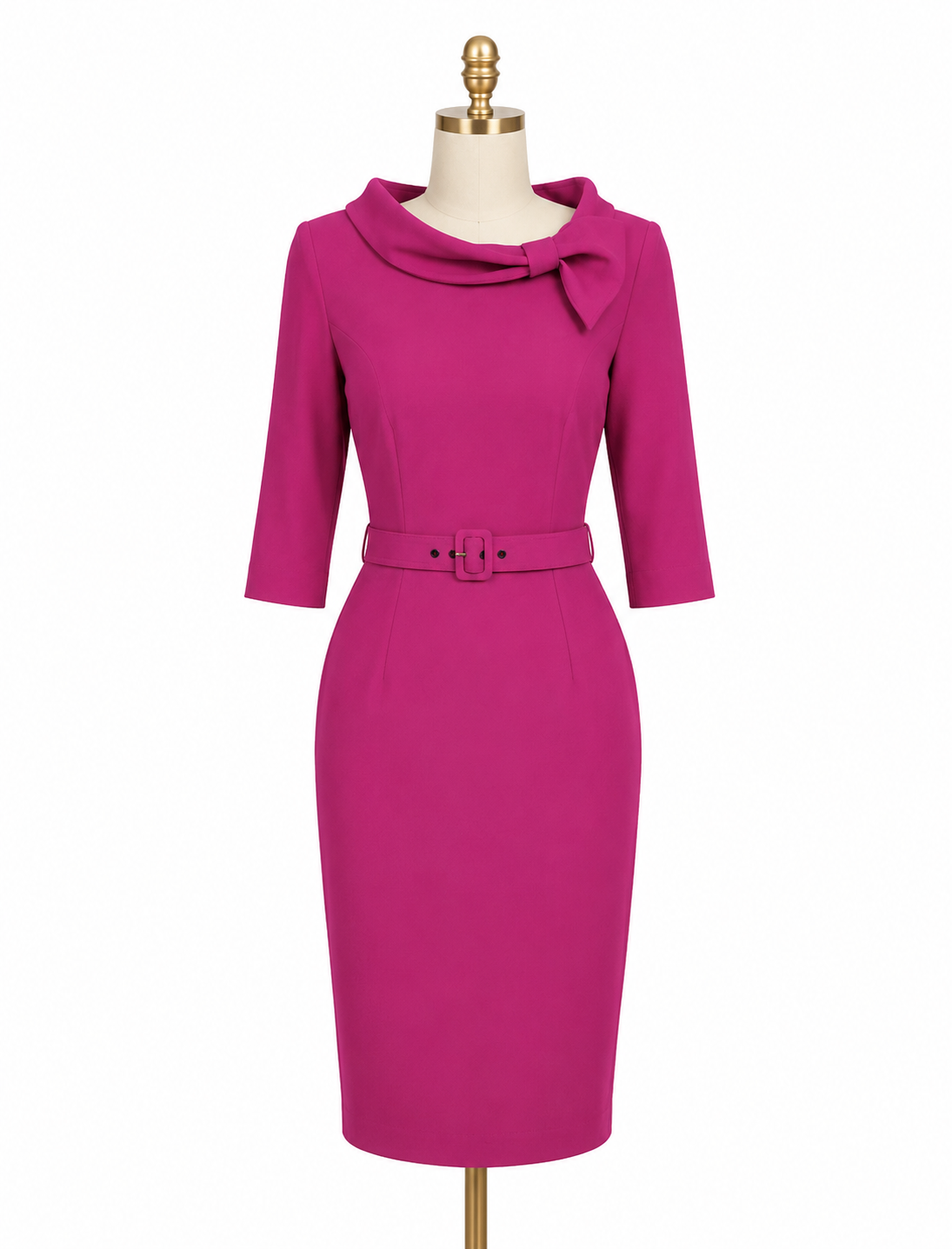 ELENA 2 Contrast Wiggle Vintage Dress - heartmycloset
