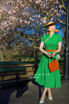 Cathy - mandarin collar mermaid skirt premium fabric - heartmycloset