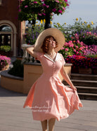 Faye linen dress - vintage inspired 1950s 1940s - heartmycloset