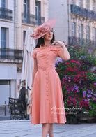 Fiona linen dress - vintage inspired 1950s - heartmycloset