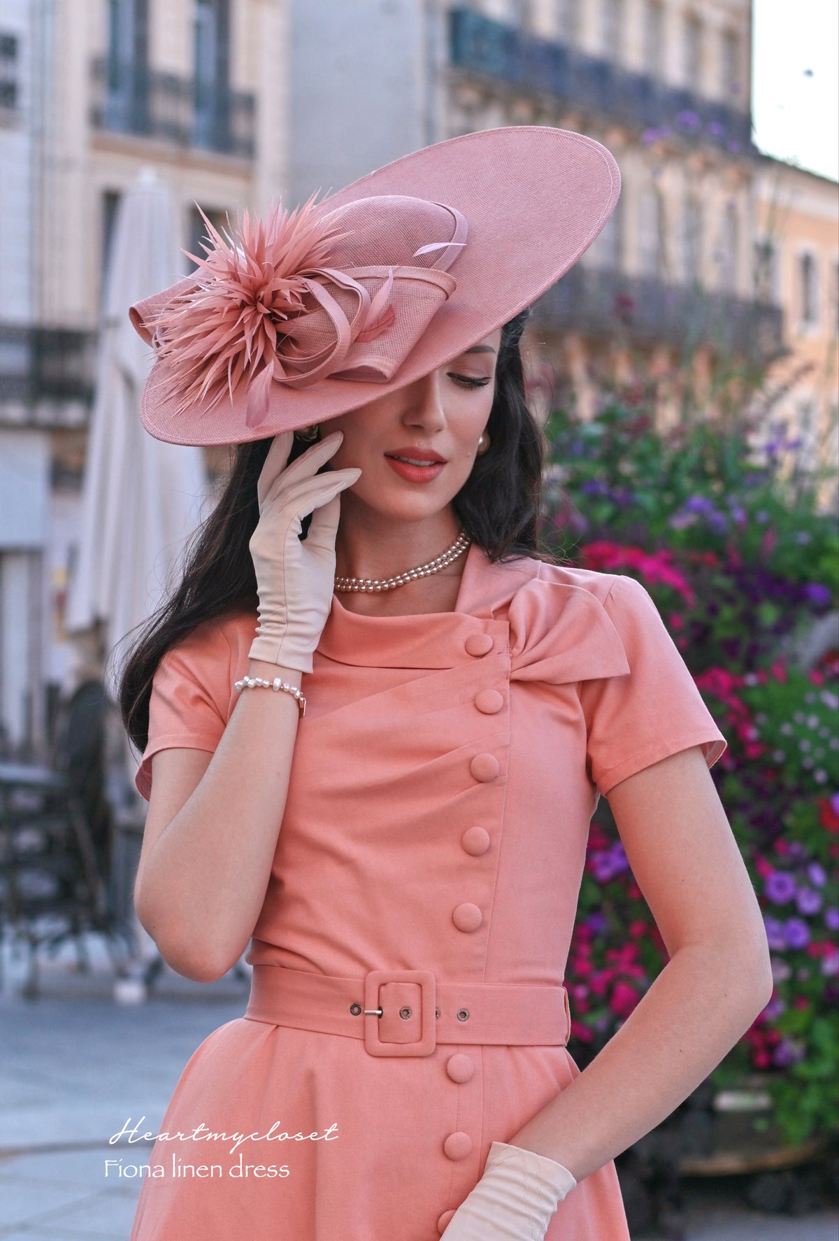 Fiona linen dress - vintage inspired 1950s - heartmycloset