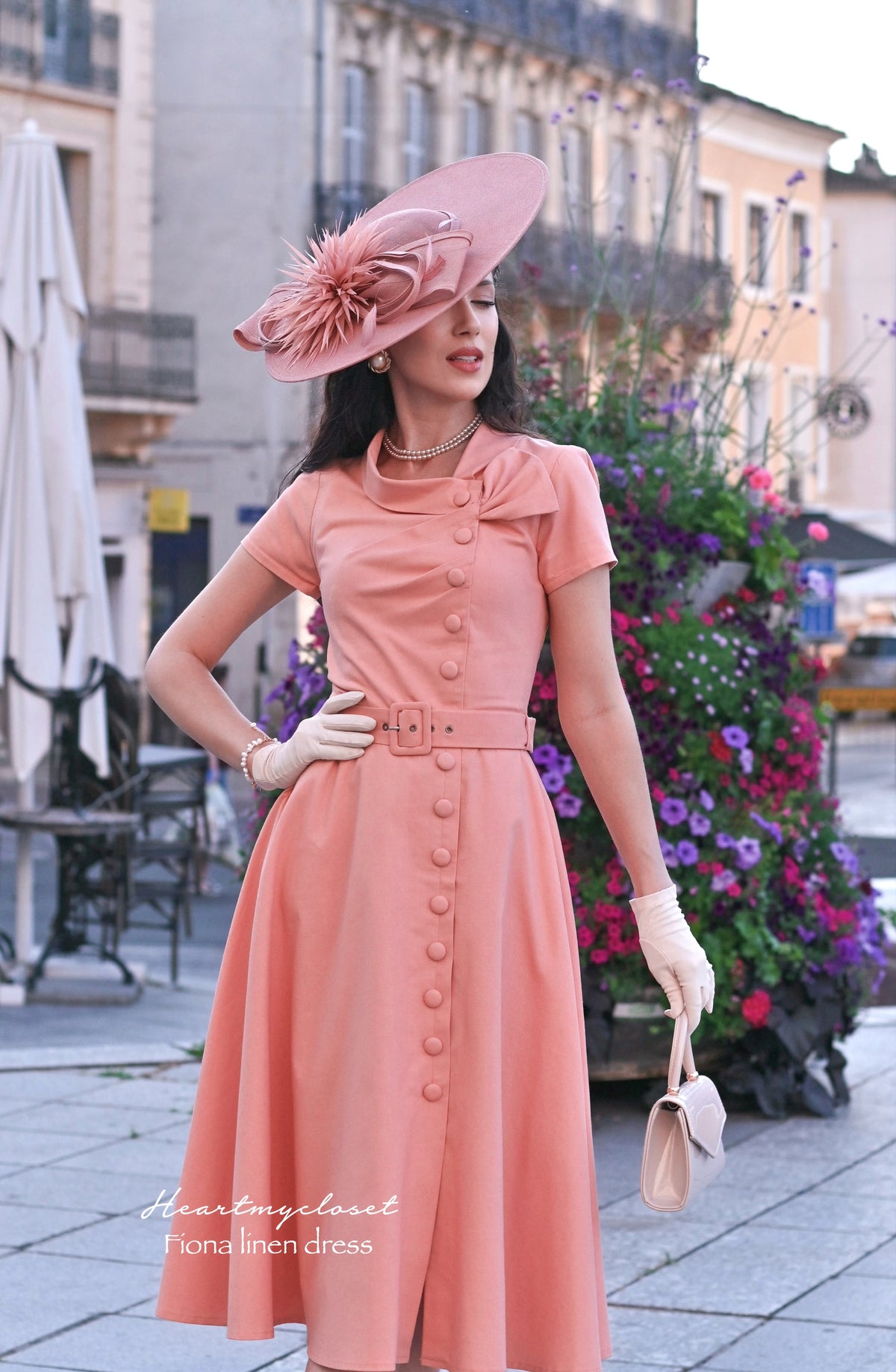 Fiona linen dress - vintage inspired 1950s - heartmycloset