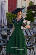 Florence - lace collar swing dress 1950s inspired - heartmycloset