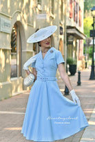 Florence linen dress - vintage inspired 1950s - heartmycloset