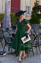 Florence - lace collar swing dress 1950s inspired - heartmycloset
