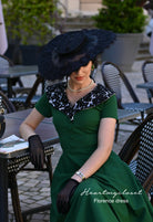 Florence - lace collar swing dress 1950s inspired - heartmycloset