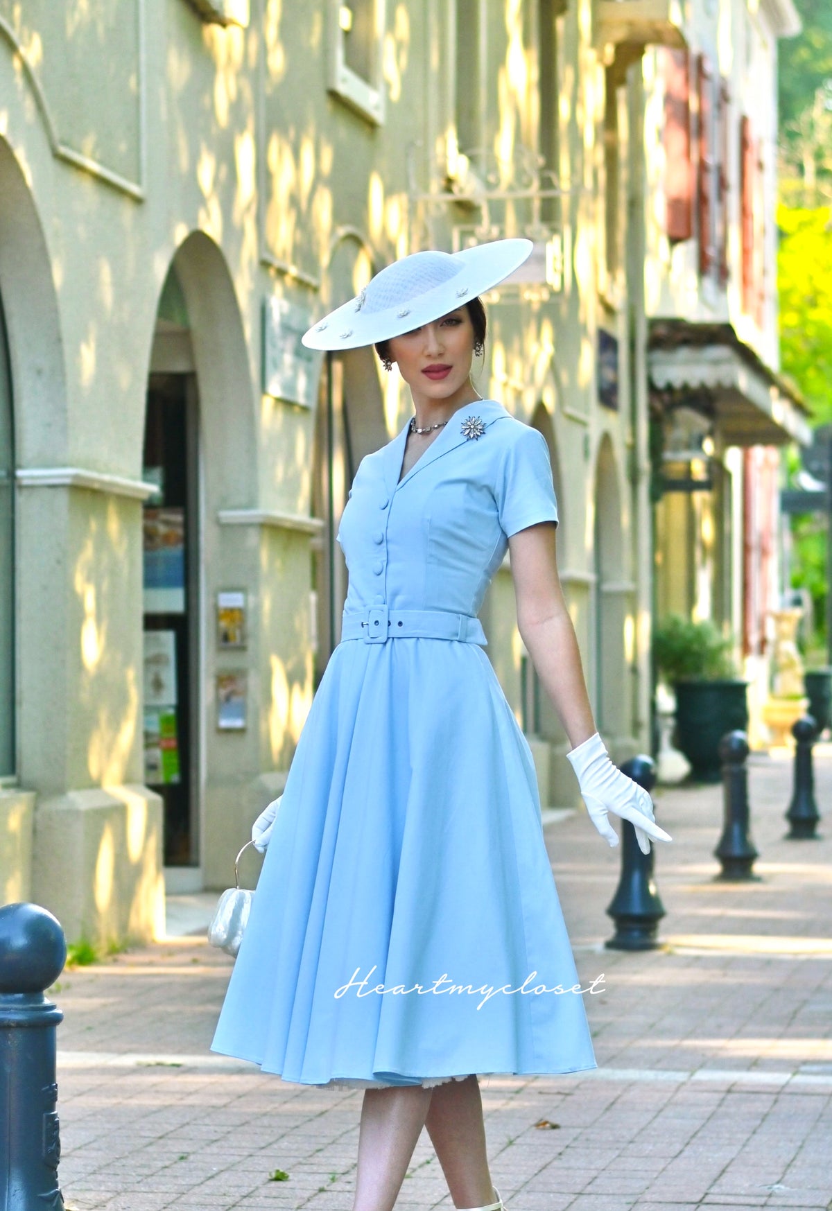Florence linen dress - vintage inspired 1950s - heartmycloset