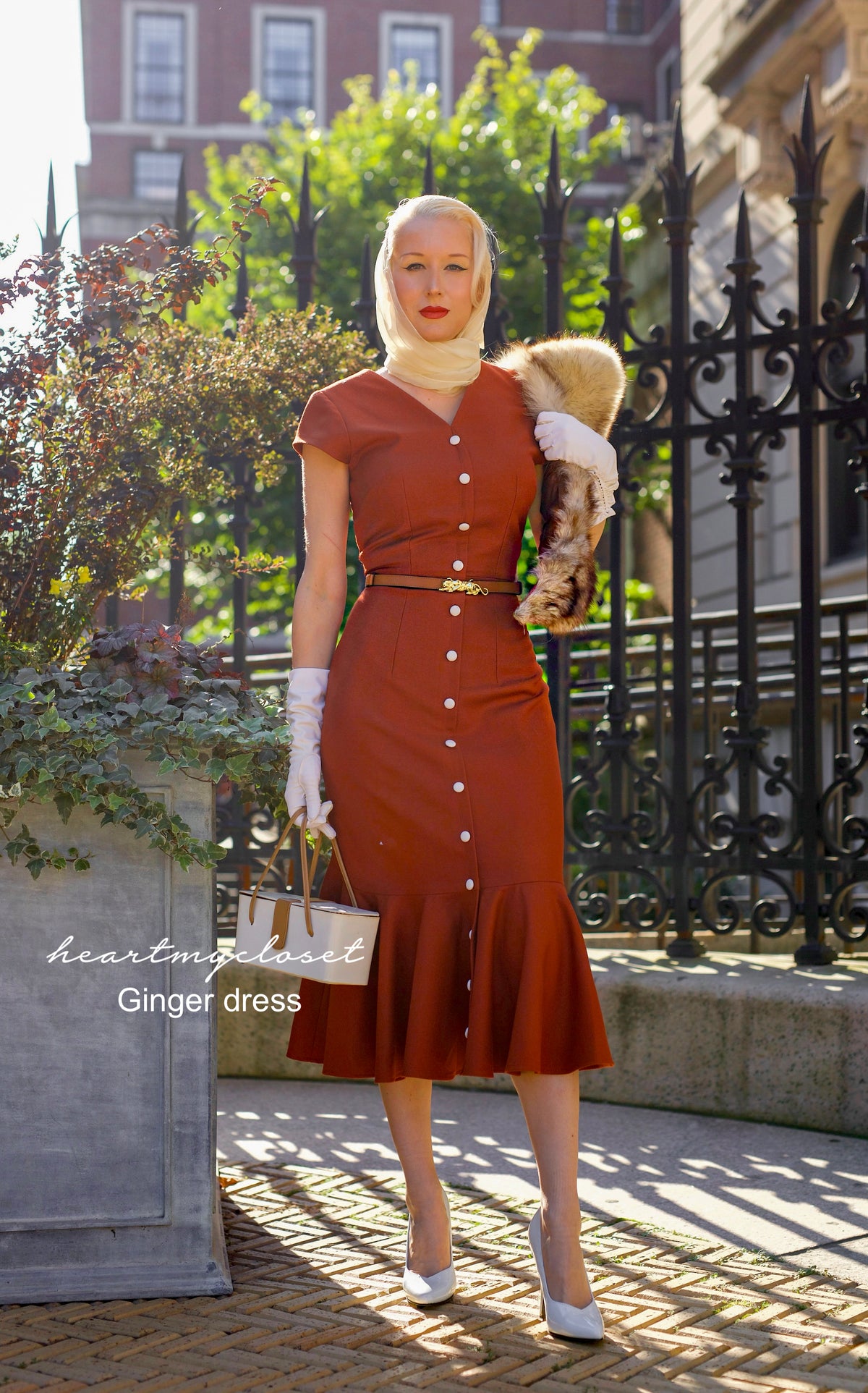 Ginger mermaid wiggle - retro 50s dress premium - heartmycloset