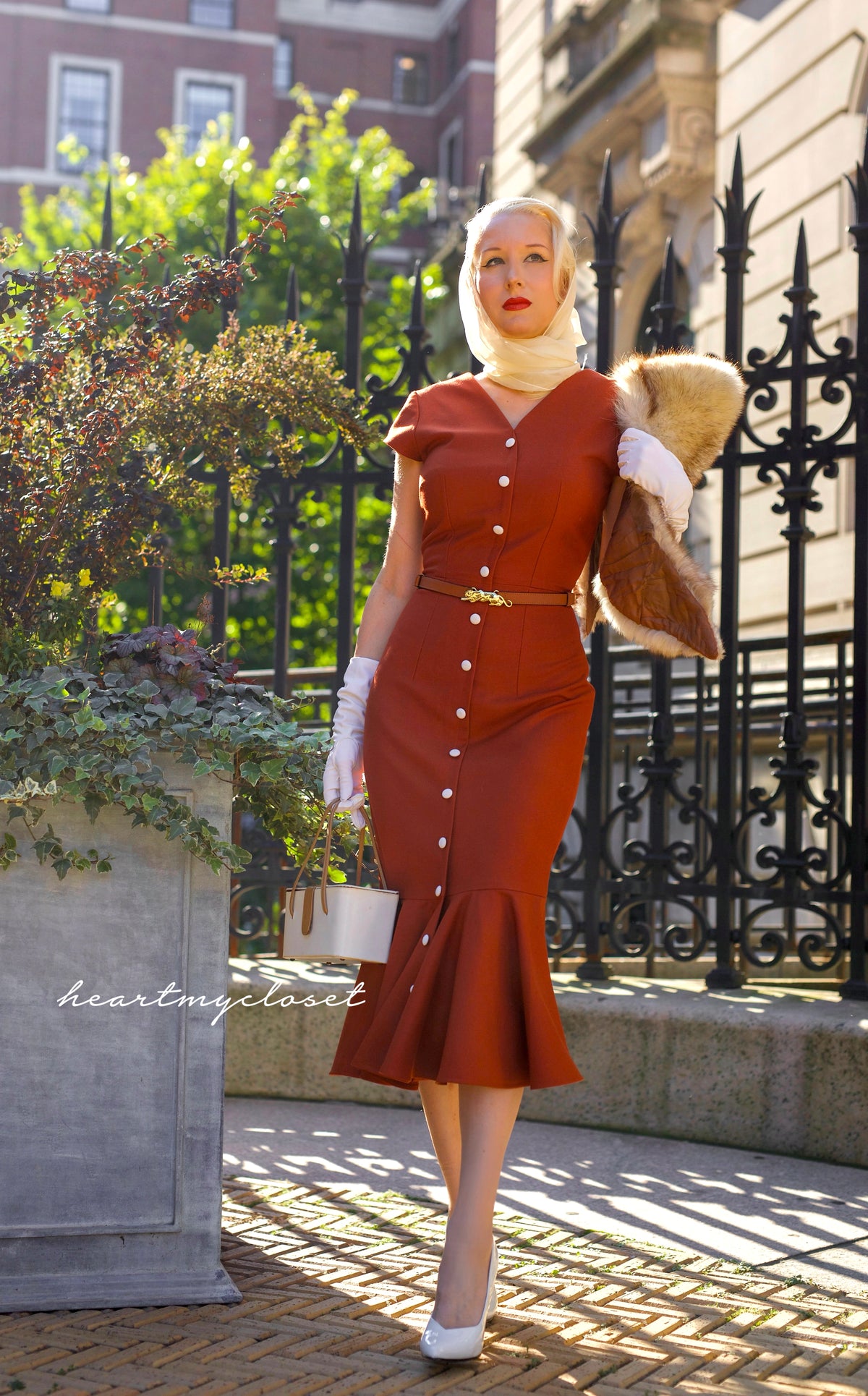 Ginger mermaid wiggle - retro 50s dress premium - heartmycloset