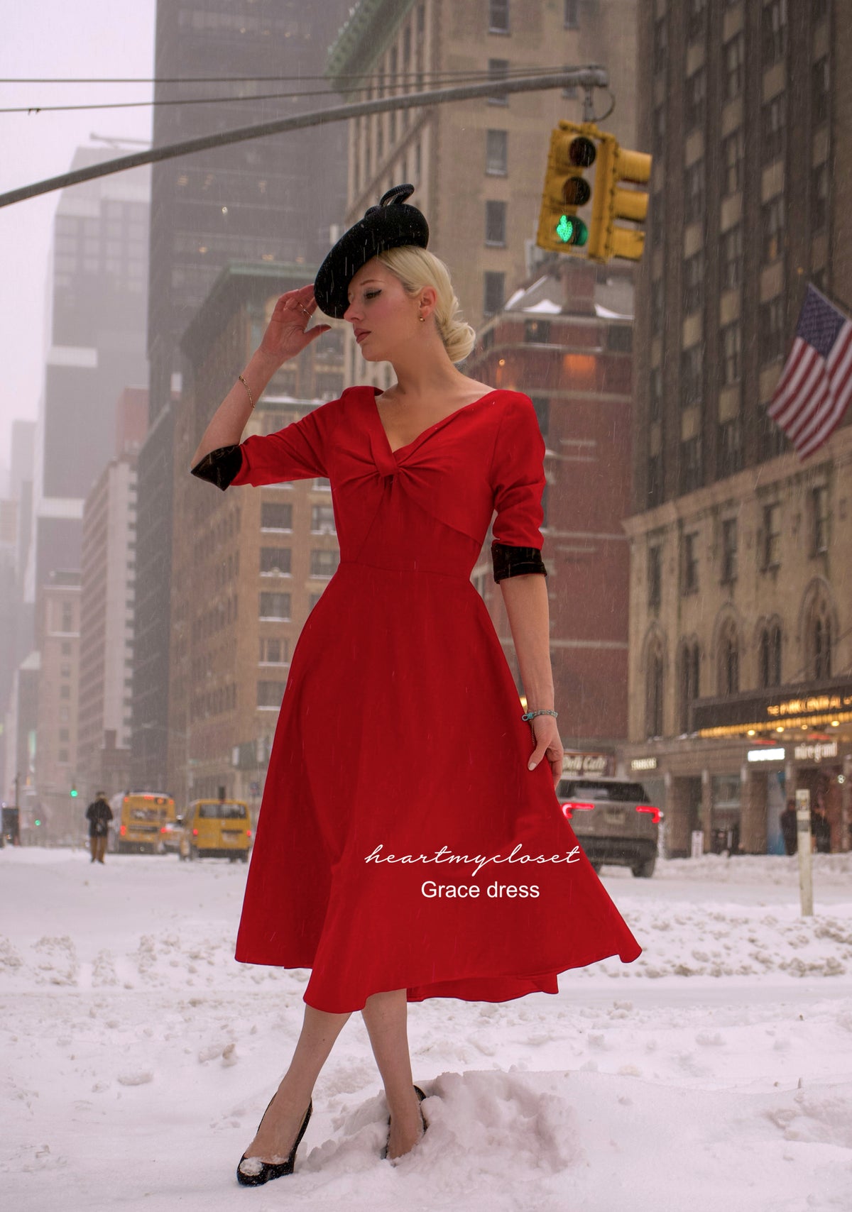Grace dress - celebrity inspired 1950s vintage dress - heartmycloset
