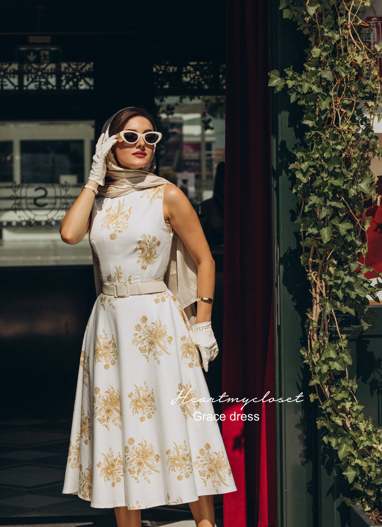 1950s Grace Kelly inspired dress - heartmycloset