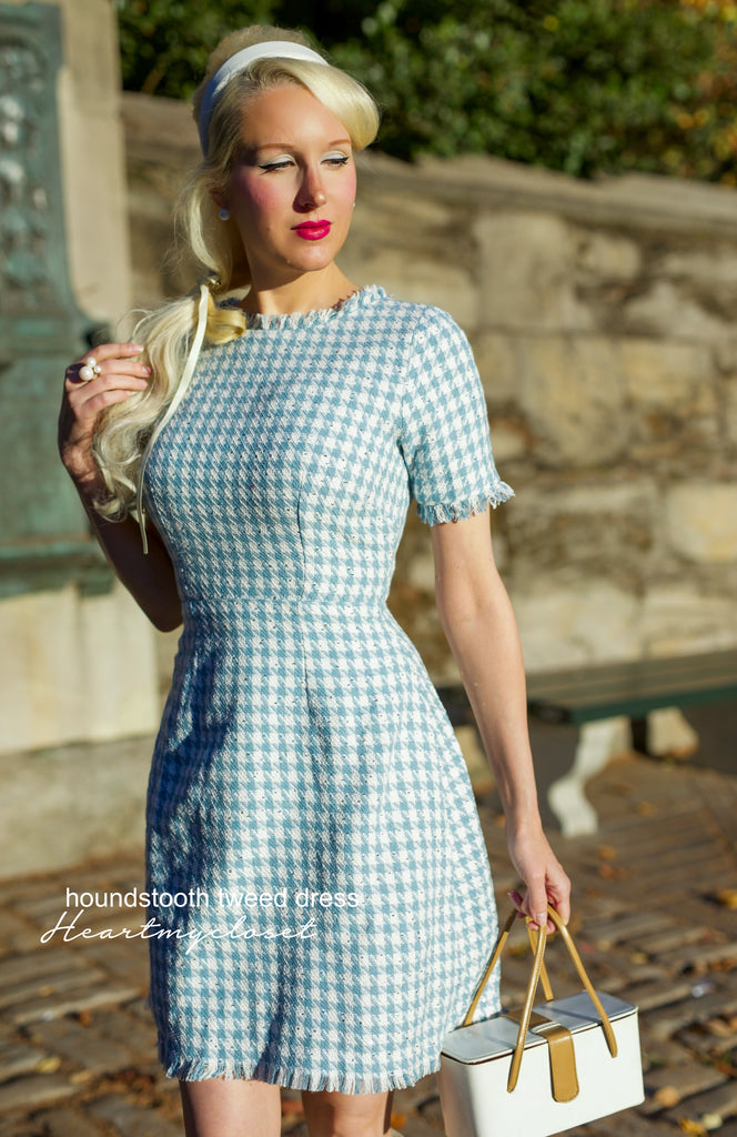 houndstooth tweed dress- Aline dress