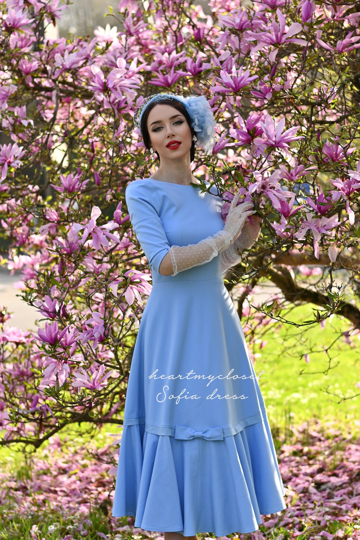 Sofia- retro style swing dress - heartmycloset