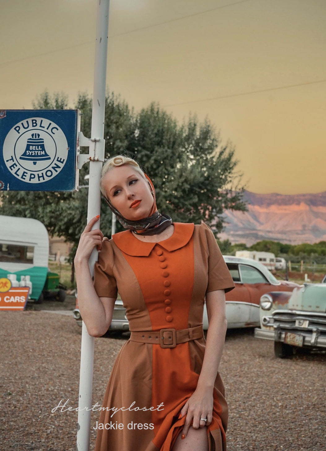 Jackie - 2 tone swing - 50s 60s inspired dress - heartmycloset
