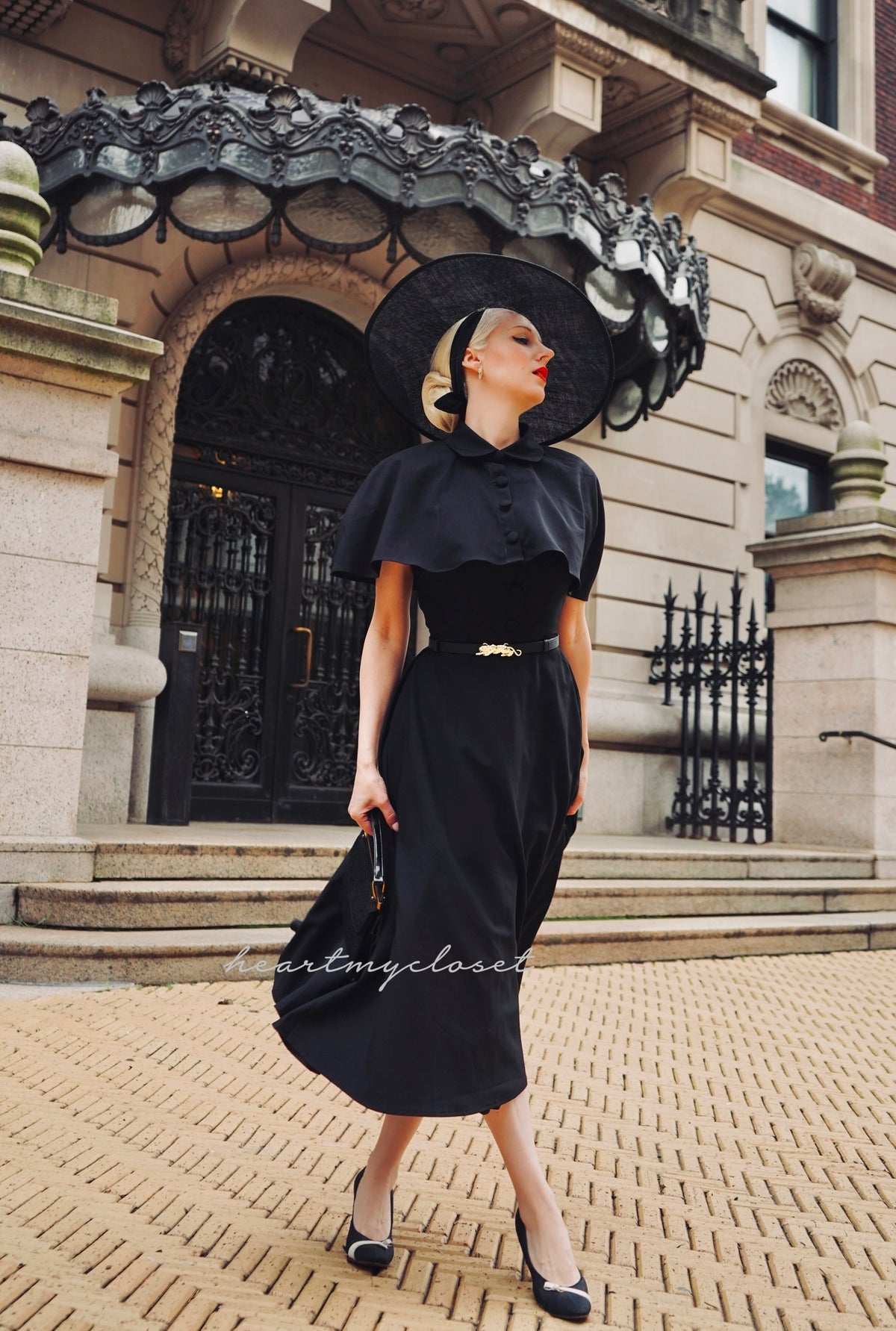 Juliet dress and cape- 40s 50s swing dress with matching cape - heartmycloset