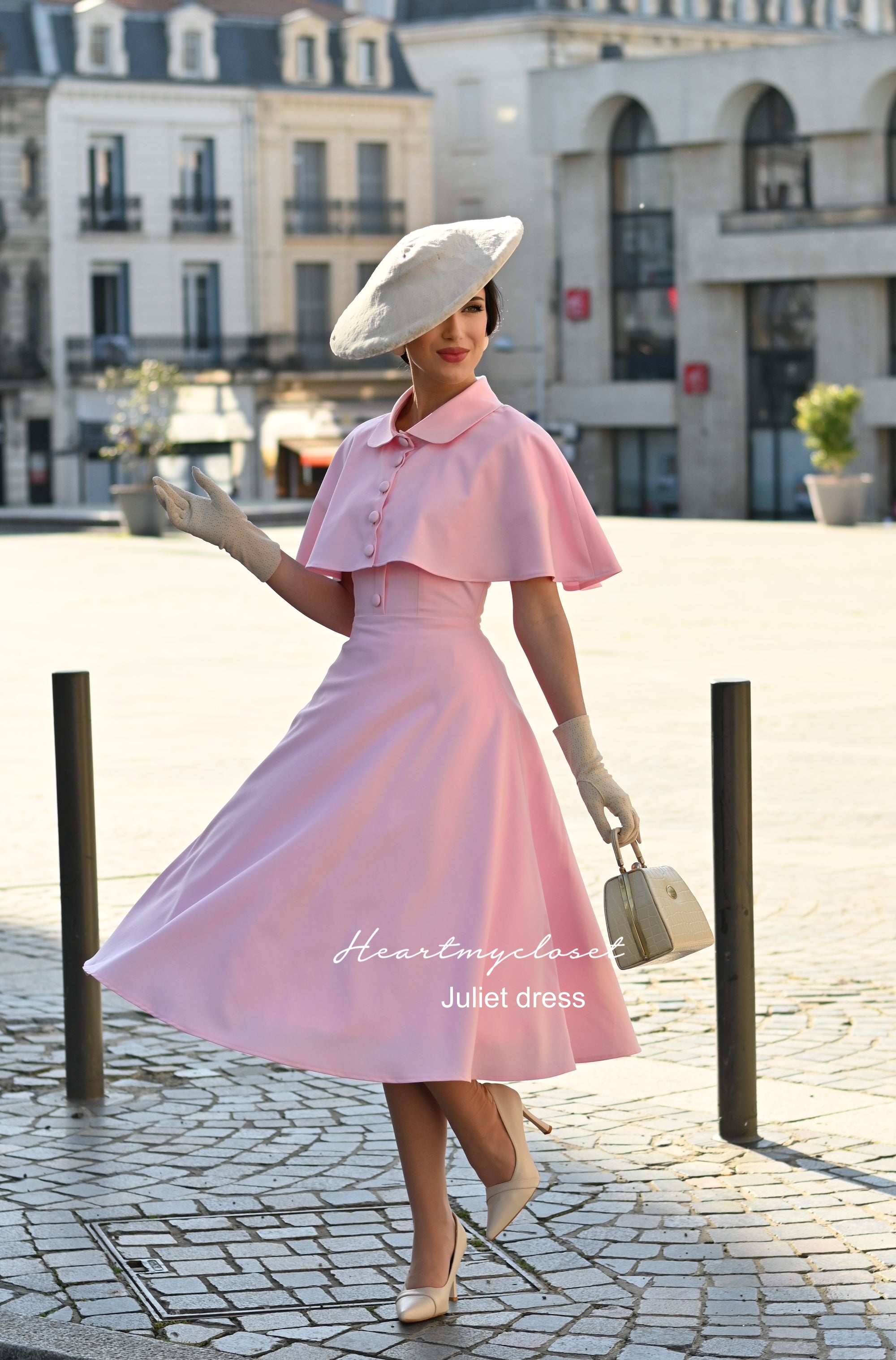 Juliet dress and cape- 40s 50s swing dress with matching cape – heartmycloset Juliet dress and cape- 40s 50s swing dress with matching cape – heartmycloset