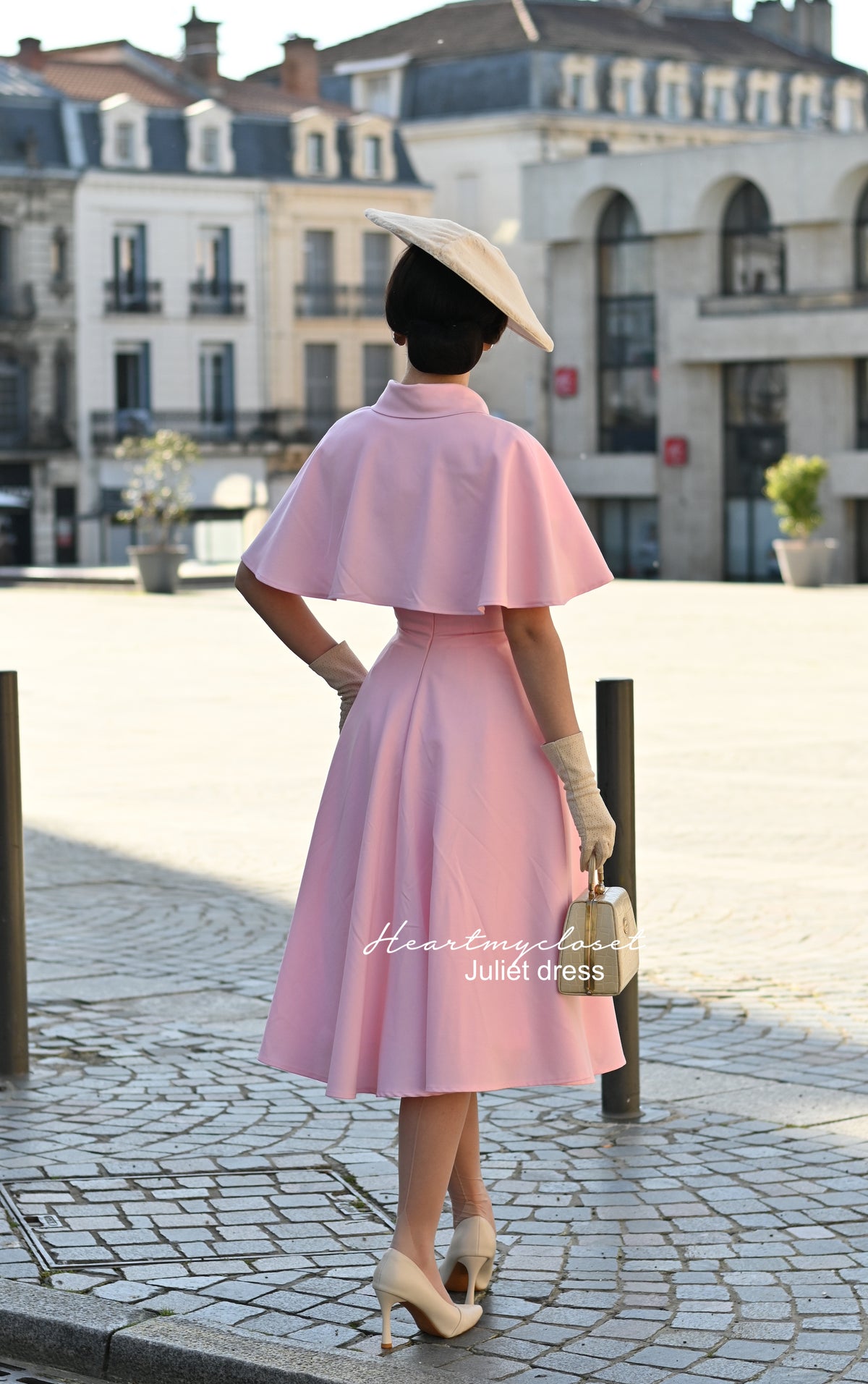 Juliet dress and cape- 40s 50s swing dress with matching cape - heartmycloset