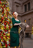 long sleeve Kelly - retro vintage dress pencil - heartmycloset