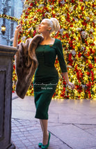 long sleeve Kelly - retro vintage dress pencil - heartmycloset