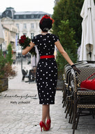 KELLY polkadot- retro vintage dress pencil - heartmycloset