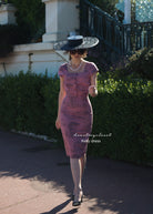 KELLY toile de jouy- retro vintage dress pencil - heartmycloset