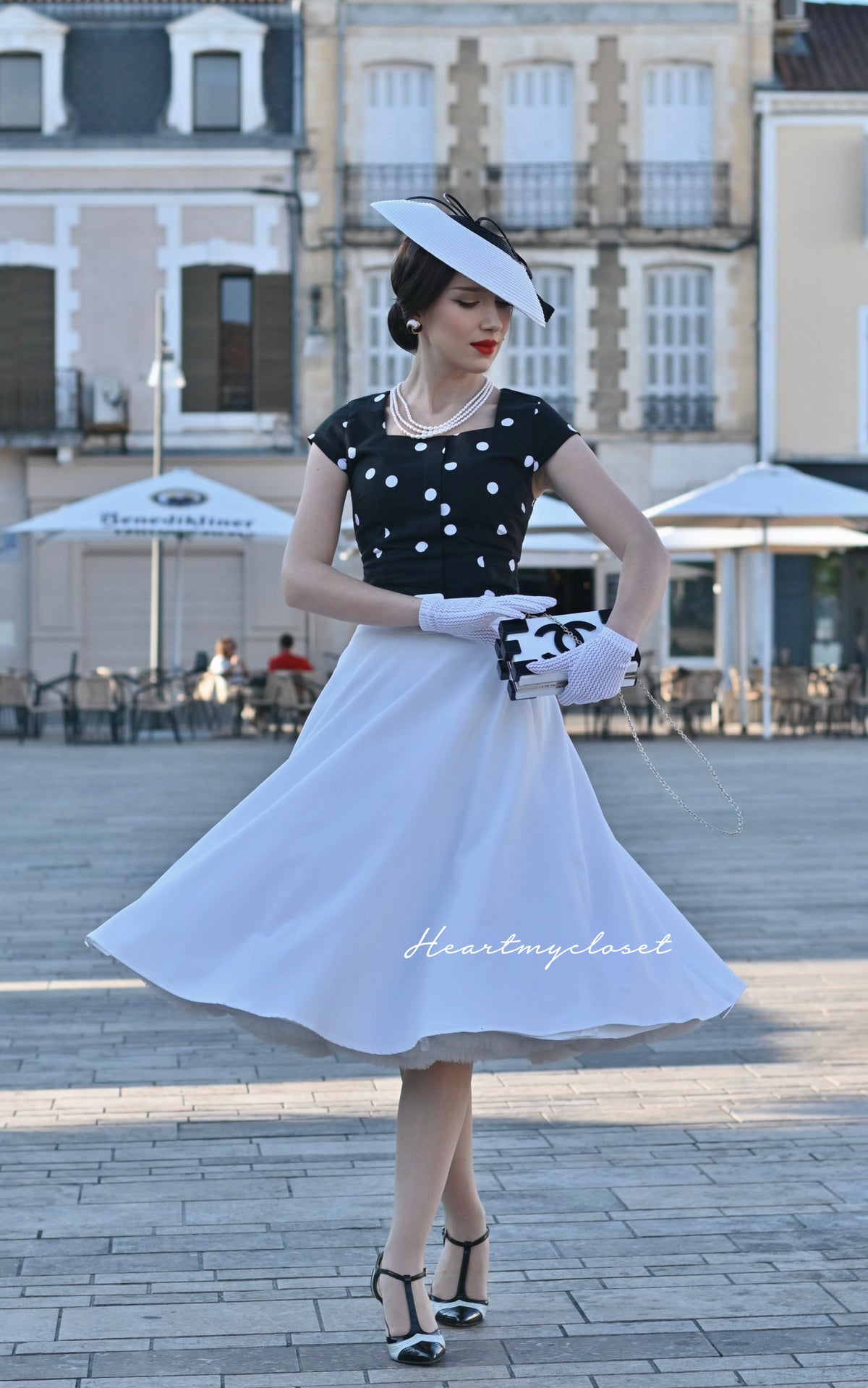 Kelly top skirt- vintage 1950s suit with swing skirt - heartmycloset